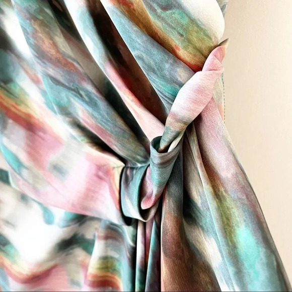 Rachel Rachel Roy Watercolor Print Dress Size‎ Small Spring Wedding Guest Party - Picture 7 of 9